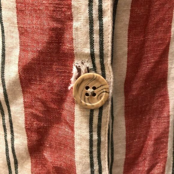 Urban Outfitters striped‎ linen mini dress with buttons woman’s size M - Picture 11 of 11